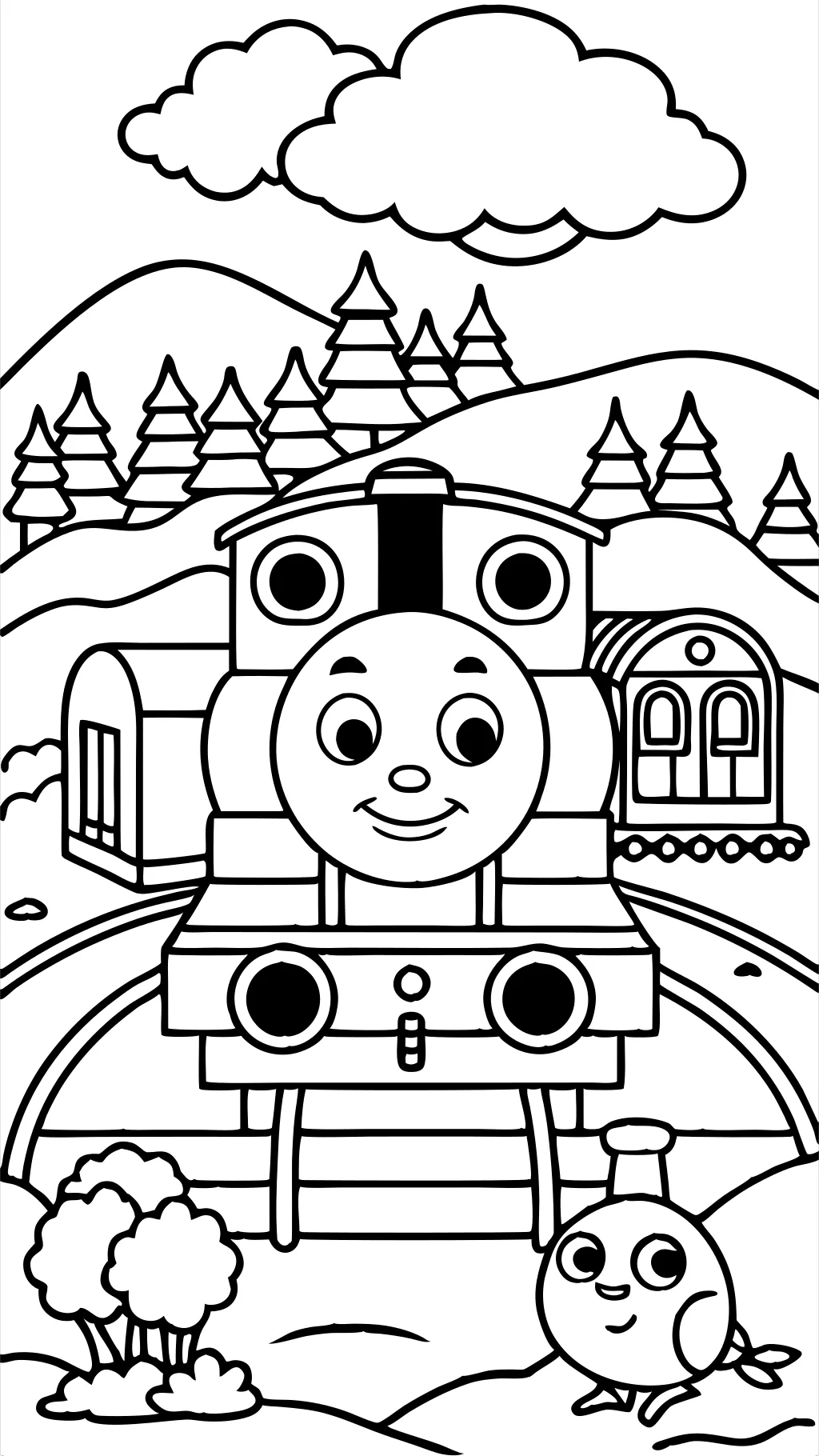 Thomas las páginas para colorear del tren para imprimir